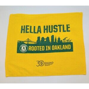 Oakland A's Baseball Rally Towel Hand Towel Hella Hustle Gilead Cotton